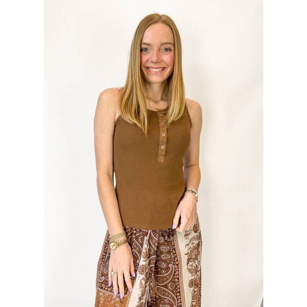 NEW ASTRID rome tank top in brown